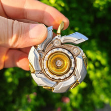 Load image into Gallery viewer, EDC Open Armor Metal Spinning Top – Magnetic Fidget Slider Toy for Adults | Stress Relief Spinner with Mecha Design & Smooth Rotation