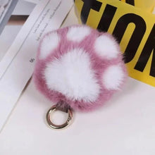 Load image into Gallery viewer, Cat Paw Plush Keychain β Cute Fluffy Faux Fur Pendant for Bags & Keys