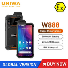 Load image into Gallery viewer, UNIWA W888 ATEX Explosion IP68 Rugged Andriod 11 Smartphone Octa Core 4GB+64GB 6.3Inch HD/FHD Screen 4G Mobile Phone 5000mAh NFC