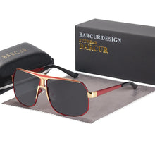 Load image into Gallery viewer, BARCUR Polarized Sunglasses for Men β Trendy UV400 Gradient Lens Oval Comfortable Frame Sports Driving Hiking Fishing Outdoor Fashion Eyewear with Durable Stainless Steel Frame β Casual Apparel Accessory Gift for Him
