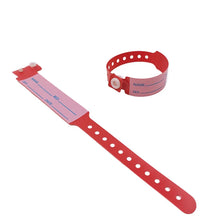 Load image into Gallery viewer, 100pcs Waterproof Soft PVC Medical Wristbands Writable Patient Identification Bracelets Vinyl Band for Healthcare