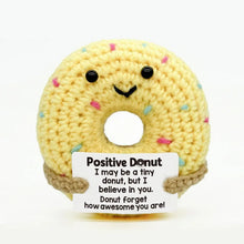 Load image into Gallery viewer, Funny Crochet Positive Inspirational Emotional Support Owl Doll Home Room Decoration Handmade Knitted Owl Desktop Ornament Gift
