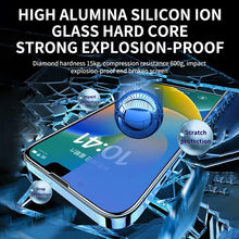 Load image into Gallery viewer, 30D Diamond New upgrade Full Cover Screen Glass For iPhone 14 13 12 11 Pro Max Mini XR X XR XS Tempered Glass Screen Protector Dust Proof Tempered Glass Screen Protector for iPhone
