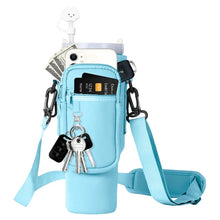 Load image into Gallery viewer, 40oz Neoprene Water Bottle Carrier Bag For Stanley Quencher Cup Sleeve Adjustable Shoulder Strap Non-slip Insulated Mug Cover