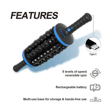 Load image into Gallery viewer, Cordless Roller Body Massager – 360 Percussive Relaxer
