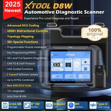 Load image into Gallery viewer, XTOOL D8W Bluetooth Diagnostic Tool Automotive Scanner ECU Coding Key Programming Topology Map 38 Reset Service CANFD DOIP