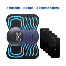 Load image into Gallery viewer, 5pcs set Neck Back Massager Sticker EMS Pulse Mini Electric Massage for Shoulder Leg Cervical Body Muscle Stimulator Relief Pain