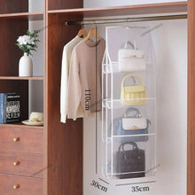 Load image into Gallery viewer, Hanging Closet Organizer Bag - Eco-Friendly 3D Transparent Storage for Tote Bags & Purses