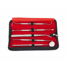 Load image into Gallery viewer, 5pcs Stainless Steel Dental Scaler Tool Set Tooth Scraper Mirror Tartar Calculus Plaque Remover Home Dental Calculus Care Kit