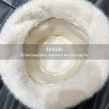 Load image into Gallery viewer, Fluffy Fur Fisherman Hat For Women Winter Plush Ear Protection Cap Windproof Warm Female Panama Caps Solid Fashion Bucket Hat