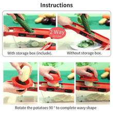 Load image into Gallery viewer, Vegetable Chopper Multifunctional Grater Cutter Kitchen Accessories Manual Fruit Slicer Potatos Shredders Cheese Onions Slicers