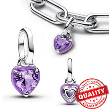 Load image into Gallery viewer, Sparkling Star Mini Dangle Charm - 925 Sterling Silver Green Heart Charm for Me Bracelet, Zircon & Crystal Accent, Customizable Girl Party Jewelry