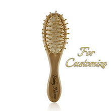 Load image into Gallery viewer, Personalized Wooden Baby Brush – Custom Name Wool Comb for Kids