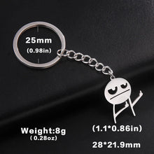 Load image into Gallery viewer, Teamer Funny Middle Finger Stickman Keychain 2025 Cute Trend School Bag Car Key Pendant Couple New Trinket Gift Keyring