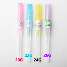 Load image into Gallery viewer, 50pcs IV Cannula Pen Type Intravenous Injection Catheter 20G 22G 24G 26G Veterinary Suppliers