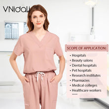 Load image into Gallery viewer, high quality elastic medical uniforms Paramedic Nurse Work healthcare workers Scrubs set beauty salons dental hospitals XS-XXL