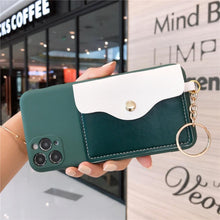Load image into Gallery viewer, Luxury Wallet Phone Case For iPhone 13 Pro Max 11 12 Pro Max X XR XS 7 8 Plus 13 Mini Soft Silicone Handbag Card Phone Case Wallet Compatible iPhone Bag Cover
