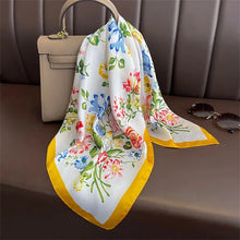 Load image into Gallery viewer, Luxury Satin Silk Square Scarf – Shawl, Hijab & Fashion Wrap 2023