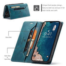 Load image into Gallery viewer, Vintage Wallet Case Card Holder Kickstand Built-in Magnetic Flip Leather Case for iPhone Leather Cases for iPhone 14 13 12 11 Pro Max Mini XR XS Max 8 7 6s Plus Wallet Flip Cover