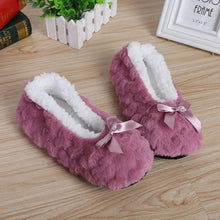 Load image into Gallery viewer, Winter Warm Slipper Womens Home Plush Soft Fluffy Cute Funny Indoor House Female Non Slip Ladies Floor Shoes Heart Love Grip