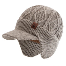 Load image into Gallery viewer, New Unisex Winter Hat Plush Fur Lined Warm Earflap Cap Stylish Soft Beanie Hat Outdoor Thick Ski Sports Knitted Hat