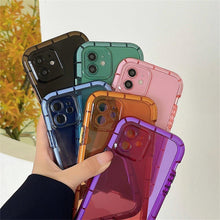 Load image into Gallery viewer, Luminous Shockproof Bumper Phone Case For iPhone 11 14 Pro Max 12 11 13 Pro Max X XR XS Max Transparent Back Cover Full Bumper Case Strong Classic Phone Case