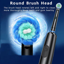 Load image into Gallery viewer, Electric Toothbrush Rotary Cleaning Teeth Brush Waterproof Electronic Tooth Brush With Timer Rechargeable Toothbrush with 8 Head