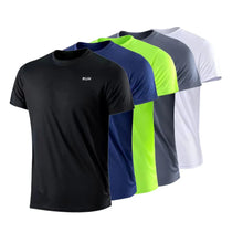 Load image into Gallery viewer, Men's Quick Dry Short Sleeve Gym Running Moisture Wicking Round Neck T-Shirt Training Exercise Gym Sport Shirt Tops Lightweight