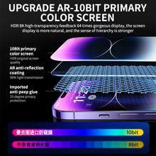Load image into Gallery viewer, 100D Full Cover Tempered Glass For iPhone 14 11 12 13 Pro Max XR X Screen Protector On iPhone 14 Pro Max Curved Protective Glass Screen Protector Tempered Glass Military Shatterproof & Longest Durable Screen Protector For iPhone