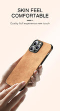 Load image into Gallery viewer, Full Leather Case For iPhone Leather Super Slim Leather Wrapped Phone Case For iPhone 13 11 12 Pro Max Mini X XR XS Max Elegant Purple Soft Silicone Shockproof Cover