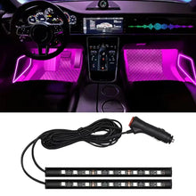 Load image into Gallery viewer, 2-in-1 LED Car Neon Foot Light - USB & Cigarette Lighter Interior Ambient Lamp