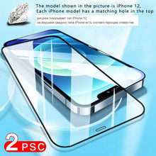 Load image into Gallery viewer, 2pcs Full Cover Screen Protector For iPhone 11 12 13 PRO MAX Privacy Glass For iPhone 14 Pro XS Max XR 13 12 mini Tempered Glass Tempered Glass Screen Protector Film 9H Hardness Anti Scratch Screen Protector