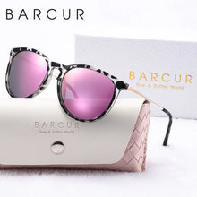 Load image into Gallery viewer, BARCUR Sunglasses Women’s Leopard Print Two-Tone Cat Eye Fashion Glasses – Trendy Polarized UV400 Gradient TAC Lenses for Summer Travel & Outdoor Activities