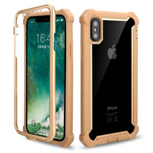 Load image into Gallery viewer, Heavy Duty Shockproof Phone Case For iPhone 14 13 12 Soft Transparent Back Cover Full-Body Clear Bumper Case with Built-in Screen Protector For iPhone