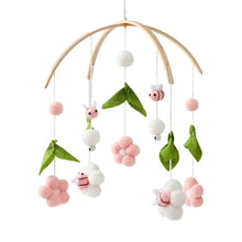 Load image into Gallery viewer, Wooden Baby Crib Mobile with Music Box Bell