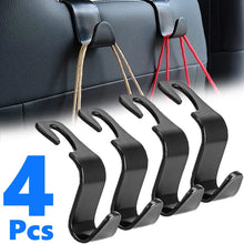 Load image into Gallery viewer, 4Pack Hooks for Bags Car Clips Front Seat Headrest Organizer Holder Auto Fastener Hangers Car Storage Interior Accessories