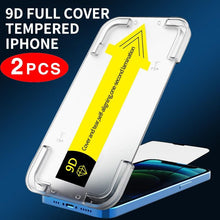 Load image into Gallery viewer, 2pcs Full Cover Screen Protector For iPhone 11 12 13 PRO MAX Privacy Glass For iPhone 14 Pro XS Max XR 13 12 mini Tempered Glass Tempered Glass Screen Protector Film 9H Hardness Anti Scratch Screen Protector
