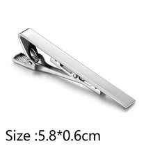 Load image into Gallery viewer, Simple Tie Clip Men Metal Copper Necktie Bar Clip Gold Silver Black 3 Bright Colors Best Gifts For Your Father Lover And Friends Simple Classic Bar Clasp Practical Necktie Accessories Fashion Men Tie Clips Luxury Clothing Jewelry