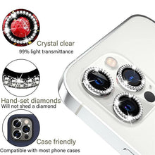 Load image into Gallery viewer, Diamond Camera Case For iPhone 14 13 Pro Max 12 Pro Max Camera Lens Protector Cover For iPhone11 Pro 12Pro Tempered Glass HD Clear Tempered Glass Camera Protector