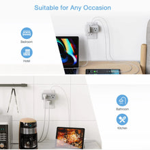 Load image into Gallery viewer, TESSAN Multi Outlet Splitter with 8 AC Outlets & 3 USB (1 USB C) Surge Protector Multi Outlet Extender for Home Office Dorm