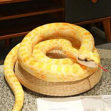 Load image into Gallery viewer, Artificial Python Plush Toy – Long Snake Soft Plush Home Decor