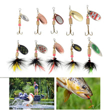 Load image into Gallery viewer, Metal Spoon Spinner Lure Set (10pcs) – 2–8g Fishing Spoonbait Crankbait Wobblers for Pike, Bass, Trout & Saltwater Freshwater Fishing