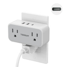 Load image into Gallery viewer, TESSAN Multi Outlet Splitter with 8 AC Outlets & 3 USB (1 USB C) Surge Protector Multi Outlet Extender for Home Office Dorm