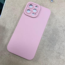Load image into Gallery viewer, High-end Black Shockproof Silicone Phone Case For iPhone 13 12 Pro 11 Pro Max For Men Protect Lens Cover Compatible with iPhone Silicone Rubber Case Comfortable Grip