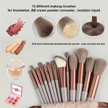 Load image into Gallery viewer, Soft Fluffy Professional Makeup Brush Set - 13-16pcs for Foundation, Eyeshadow, and More