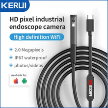Load image into Gallery viewer, KERUI 2MP Single/Dual Lens Endoscope Camera Android Mini Inspection Camera for Iphone Waterproof Pipeline Borescope Type C IOS
