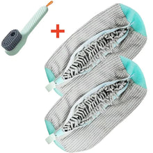 Load image into Gallery viewer, Shoe Washing Machine Bag with Brush Set – Durable Laundry Cleaner (1–4PCS)