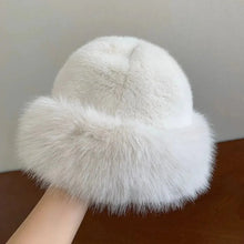 Load image into Gallery viewer, Hot Sale Fur Hat Women Warm Snow Ski Cap Female Faux Fox Fur Thick Warm Winter Hat Lady Windproof Russian Hat Ear Warmer Bonnet