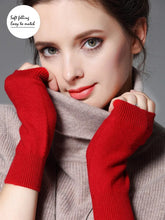 Load image into Gallery viewer, Sales Genuine Fine Sheep Wool Cozy Mitt Exposed Finger Women's Winter Autumn Knitted Fingerless Work Gloves Wrist Mittens Driver