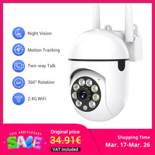 Load image into Gallery viewer, Ease Life APP Wireless 1080P HD Indoor/Outdoor WiFi Security Camera, Color Night Vision, 2-Way Audio, 360° Black Y108